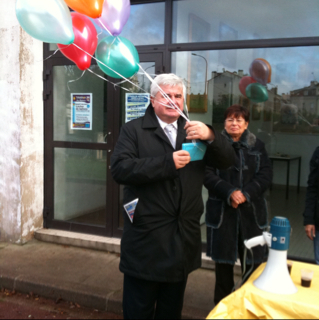 Lacher de ballons pour le Telethon